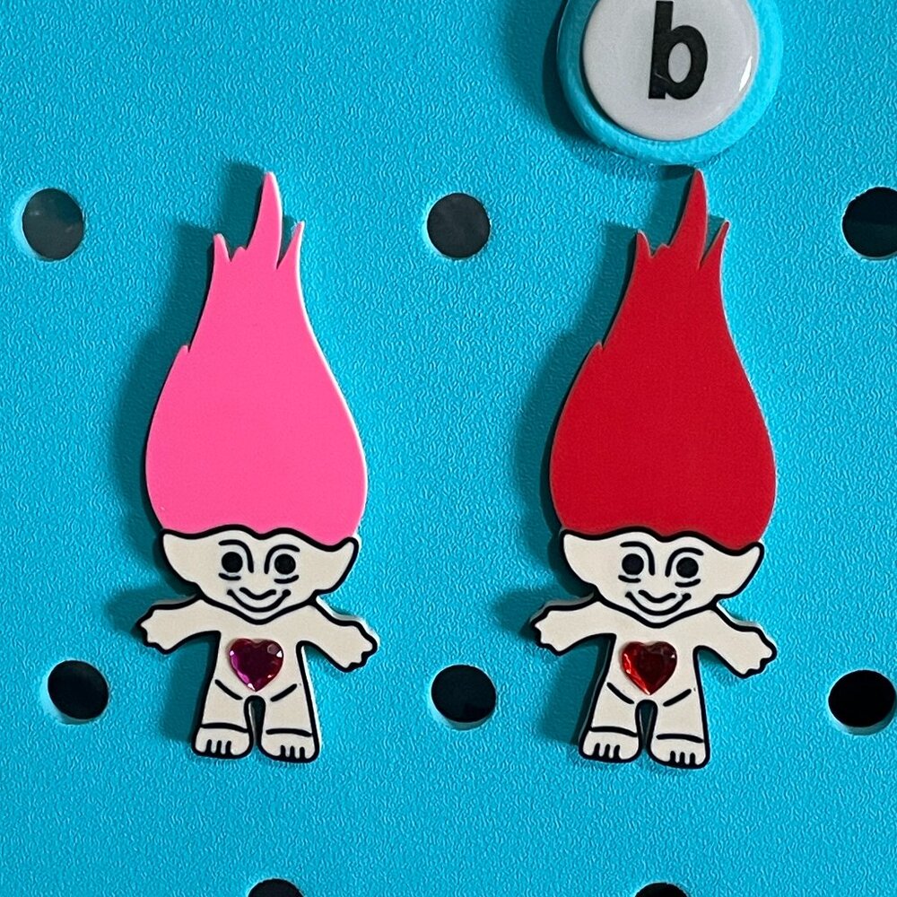 Valentine Retro Troll Bogg Charm-